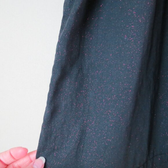 MOON ET MIEL Girl's Black Pink Glitter Smocked Short Sleeve Iris Dress Size 8 - Picture 4 of 11
